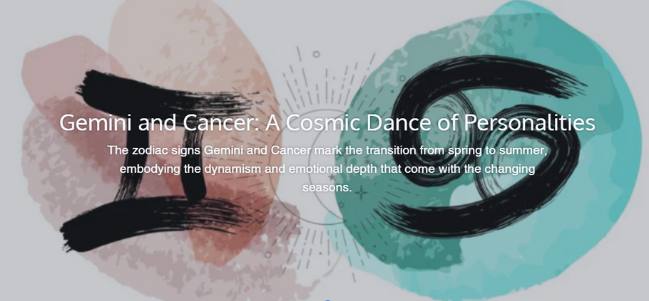 Gemini and Cancer: A Cosmic Dance of Personalities