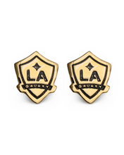 Load image into Gallery viewer, LA Galaxy Shield Studs w/ black fill
