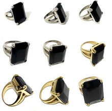 Load image into Gallery viewer, The Urban Charm Jet Black Crystal Signature Statement Ring
