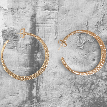 Load image into Gallery viewer, Hammered Texture Hoops
