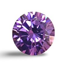 Load image into Gallery viewer, 6mm Round Cut Amethyst Cubic Zirconia AAAAA quality Lab-grown Loose Gemstones : Set of 2
