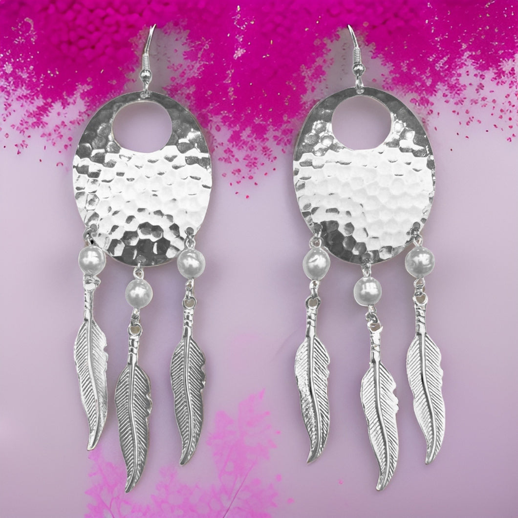 Pearl Dream Catcher Earrings