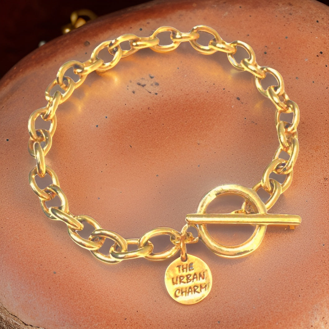 Gold Starter Charm Bracelet by The Urban Charm