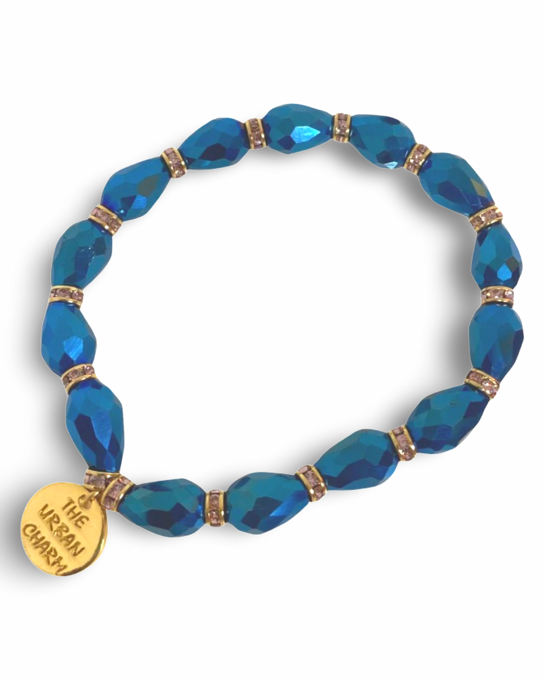 Metalic Blue Faceted Crystal Bracelet