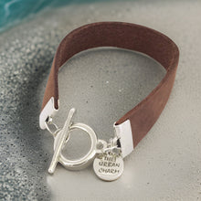 Load image into Gallery viewer, Distressed Tan Leather Color Band Bracelet by The Urban Charm
