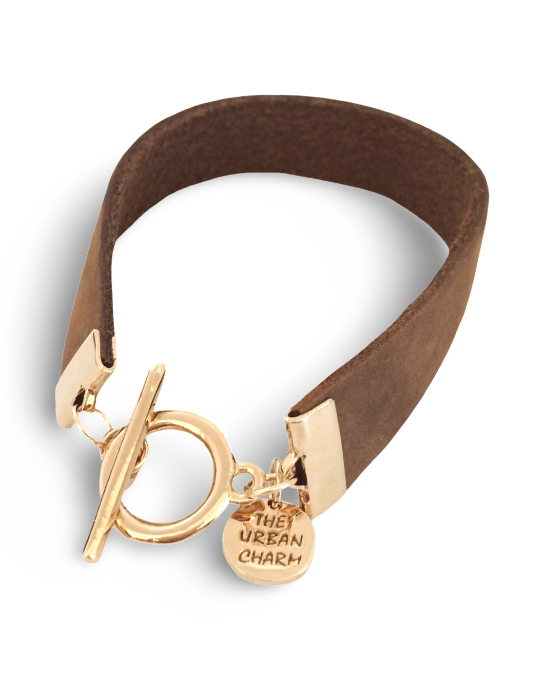 Distressed Tan Leather Color Band Bracelet by The Urban Charm