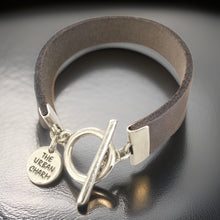 Load image into Gallery viewer, Distressed Gray Leather Color Band Bracelet by The Urban Charm
