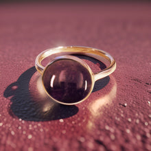 Load image into Gallery viewer, Amethyst Gemstone Round Ring
