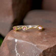 Load image into Gallery viewer, Pink Tourmaline Birthstone Stacker Ring
