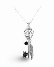 Load image into Gallery viewer, Butterfly Skeleton Key Necklace
