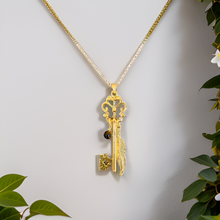 Load image into Gallery viewer, Butterfly Skeleton Key Necklace
