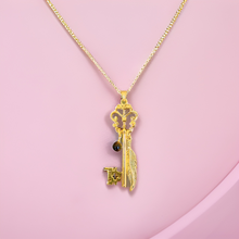 Load image into Gallery viewer, Butterfly Skeleton Key Necklace
