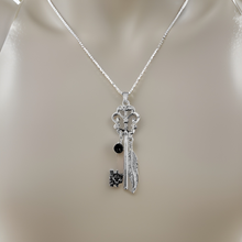 Load image into Gallery viewer, Butterfly Skeleton Key Necklace
