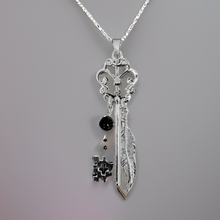 Load image into Gallery viewer, Butterfly Skeleton Key Necklace
