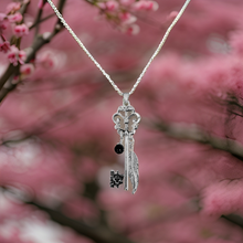 Load image into Gallery viewer, Butterfly Skeleton Key Necklace
