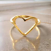 Load image into Gallery viewer, Heart Shaped Ring by The Urban Charm
