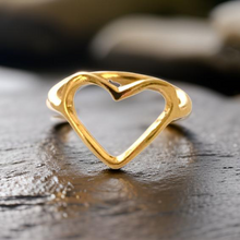 Load image into Gallery viewer, Heart Shaped Ring by The Urban Charm
