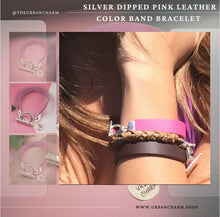 Load image into Gallery viewer, The Urban Charm Pink Leather Color Band Bracelet
