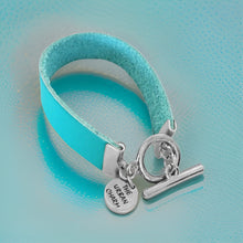 Load image into Gallery viewer, Turquoise Genuine Leather Color Band Bracelet
