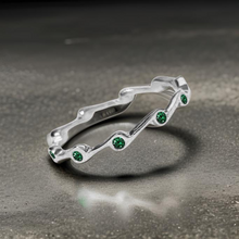 Load image into Gallery viewer, Emerald Birthstone Stacker Ring
