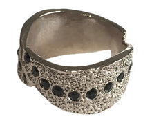 Load image into Gallery viewer, Silver Sandy Ring with Crystals
