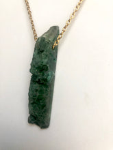 Load image into Gallery viewer, Natural Raw Green Aventurine Gemstone Necklace by The Urban Charm
