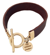 Load image into Gallery viewer, Burgundy Leather Color Band Bracelet by The Urban Charm
