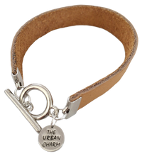 Load image into Gallery viewer, Tan Leather Color Band Bracelet
